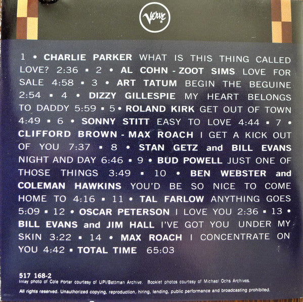 Various : Anything Goes: The Cole Porter Songbook - Instrumentals (CD, Comp, RE, RM)