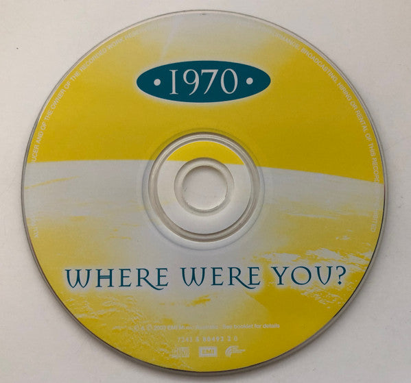 Various : Where Were You? 1970 (CD, Album, Comp)