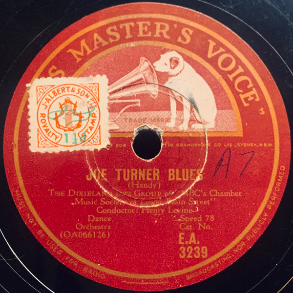 The Dixieland Jazz Group Of NBC's Chamber Music Society Of Lower Basin Street : Joe Turner Blues / Aunt Hagar's Blues (Shellac, 10")
