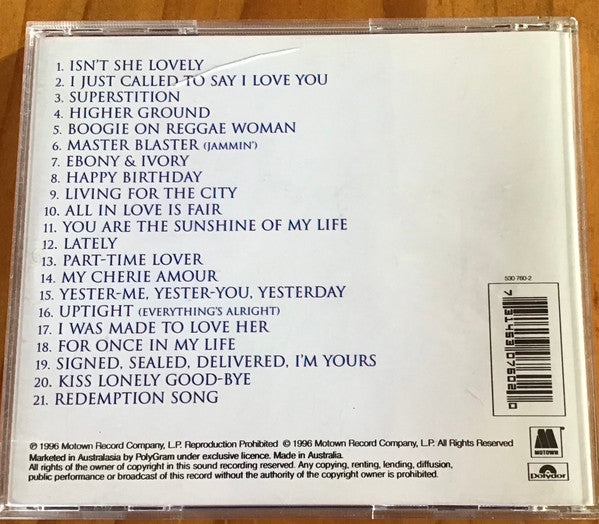 Stevie Wonder : Song Review (A Greatest Hits Collection) (CD, Comp, RE, SSD)