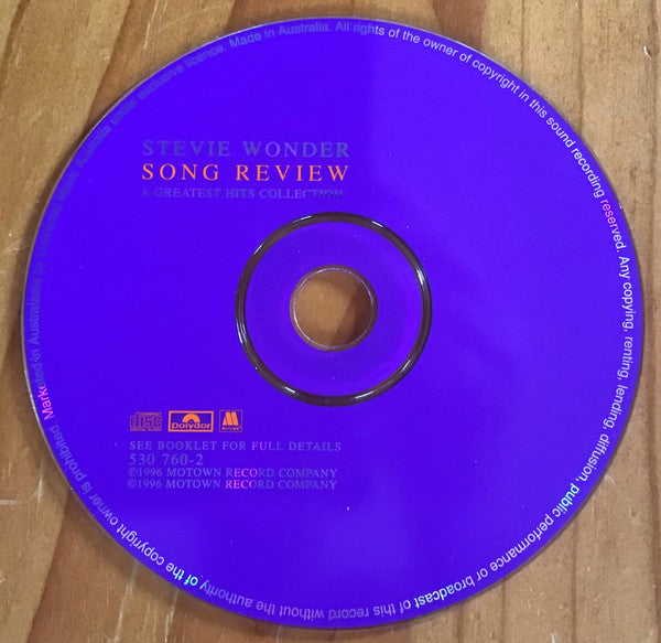 Stevie Wonder : Song Review (A Greatest Hits Collection) (CD, Comp, RE, SSD)