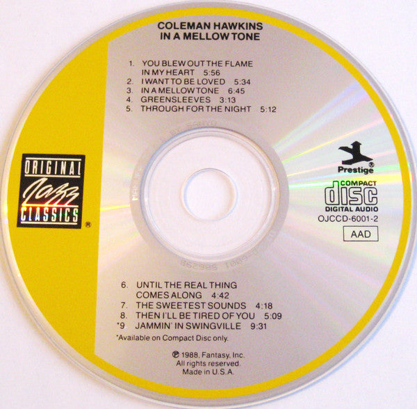 Coleman Hawkins : In A Mellow Tone (CD, Comp, RM)