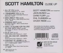 Scott Hamilton : Close Up (CD, Album, RE)