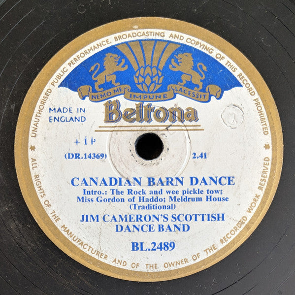 Jim Cameron's Scottish Dance Band : The Dashing White Sergeant / Canadian Barn Dance (Shellac, 10")