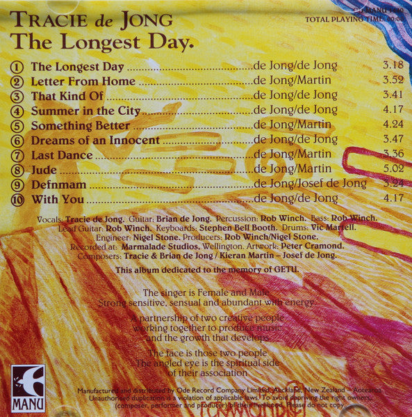Tracie de Jong : The Longest Day (CD, Album)