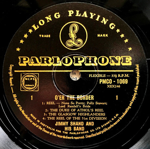 Jimmy Shand And His Band : O'er The Border (LP, Album, Mono)