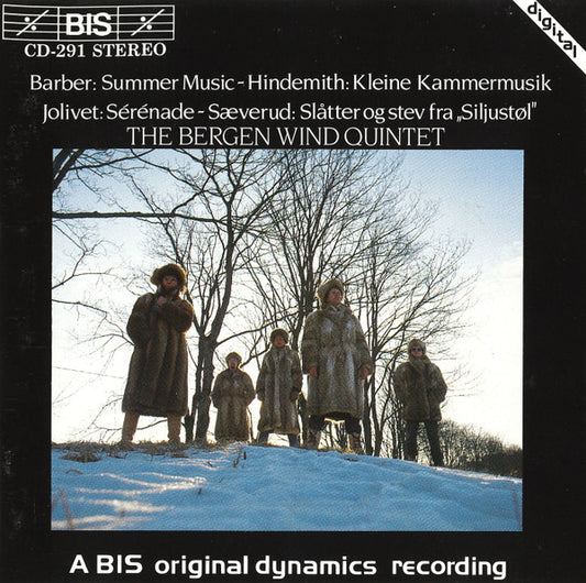Samuel Barber, Harald Sæverud, André Jolivet, Paul Hindemith - Bergen Treblåsekvintett : Wind Quintets By Barber, Sæverud, Jolivet & Hindemith (CD, Album)
