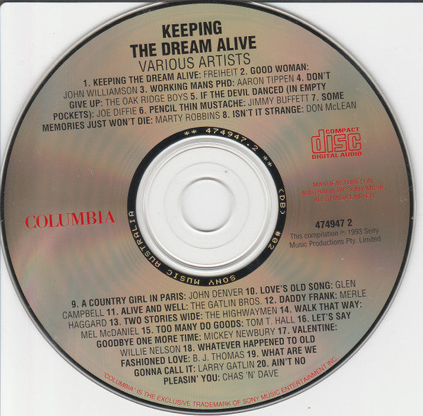 Various :  Keeping The Dream Alive Volume 2 (CD, Comp)