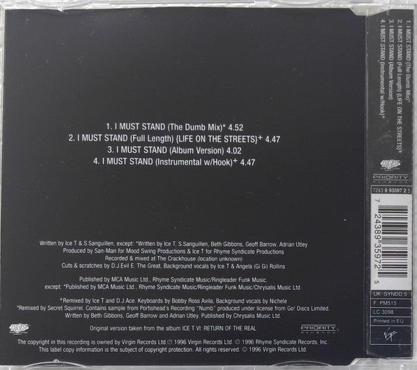 Ice-T : I Must Stand (CD, Single)