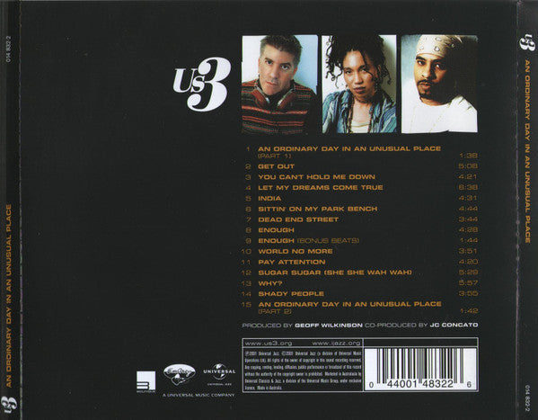 Us3 : An Ordinary Day In An Unusual Place (CD, Album)