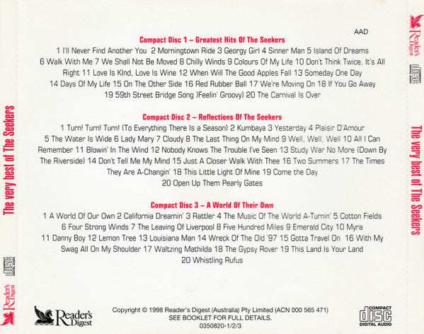 The Seekers : The Very Best Of The Seekers (3xCD, Comp)