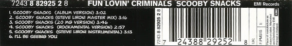Fun Lovin' Criminals : Scooby Snacks (CD, Maxi)