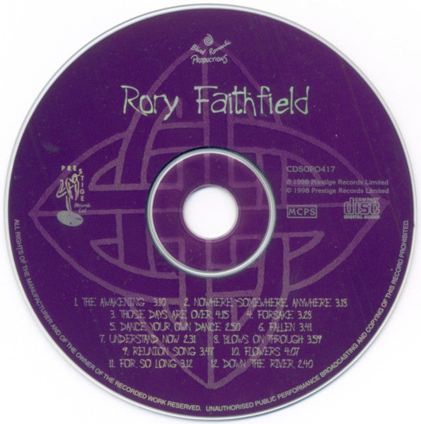 Rory Faithfield : Nowhere, Somewhere, Anywhere (CD, Album)