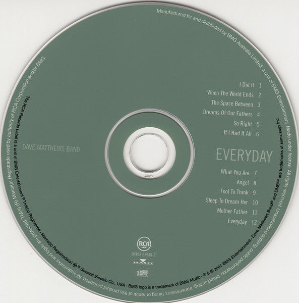 Dave Matthews Band : Everyday (CD, Album)