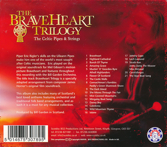 The Celtic Pipes & Strings : The Braveheart Trilogy (CD, Album)