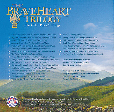 The Celtic Pipes & Strings : The Braveheart Trilogy (CD, Album)