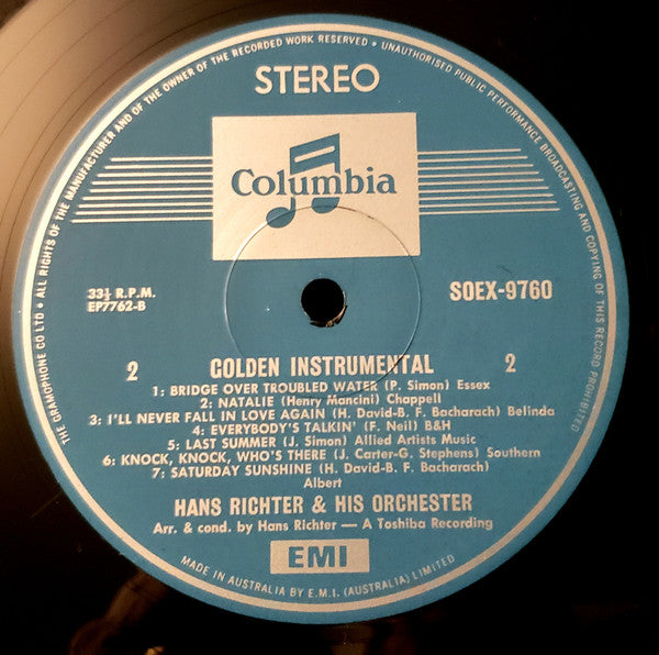 Hans Richter And His Orchestra* : Golden Instrumental (LP, Album, RE)