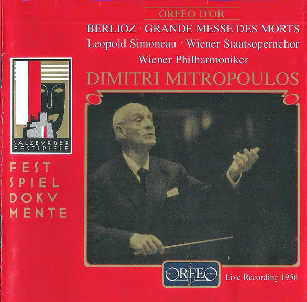 Hector Berlioz, Leopold Simoneau, Wiener Staatsopernchor, Wiener Philharmoniker, Dimitri Mitropoulos : Grande Messe Des Morts (CD, Mono, RE, RM)