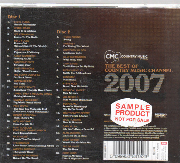 Various : The Best Of Country Music Channel 2007 (2xCD, Comp)