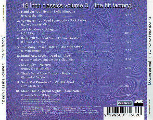 Various : 12 Inch Classics Volume 3 [The Hit Factory] (CD, Comp)