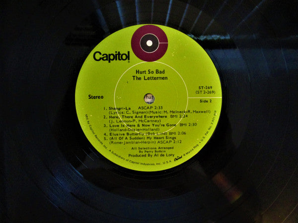 The Lettermen : Hurt So Bad (LP, Album, Scr)