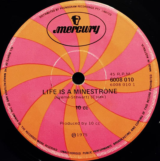 10 cc* : Life Is A Minestrone (7", Single)