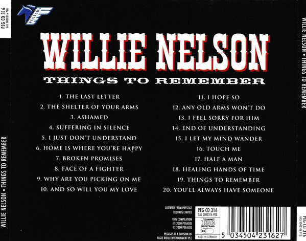 Willie Nelson : Things To Remember (CD, Comp)
