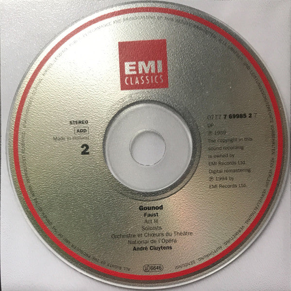 Gounod* / Gedda* • De Los Angeles* • Christoff* • Orchestre Et Chœur Du Théâtre National De L'Opéra* • Cluytens* : Faust (3xCD, Album, RE, RM)