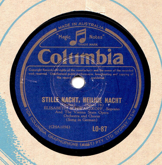 Elisabeth Schwarzkopf : Stille Nacht, Heilige Nacht / O Tannenbaum (Shellac, 10")