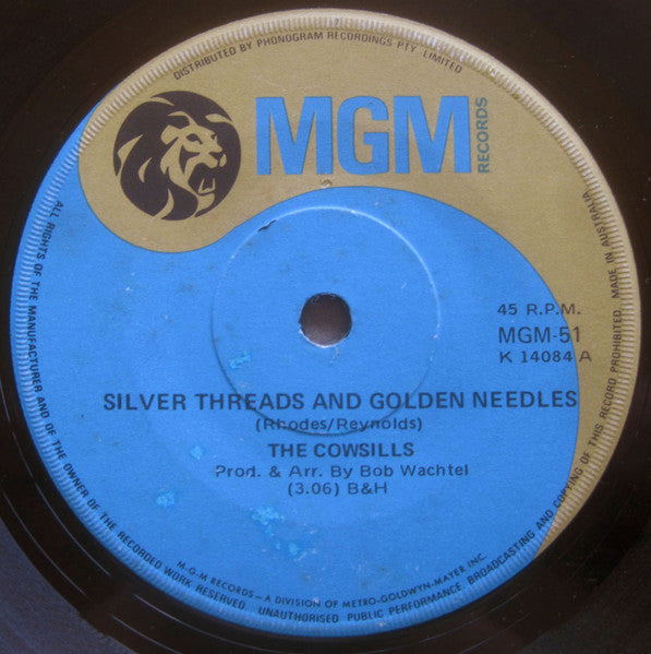 The Cowsills : Silver Threads And Golden Needles / Love American Style (7", Single)