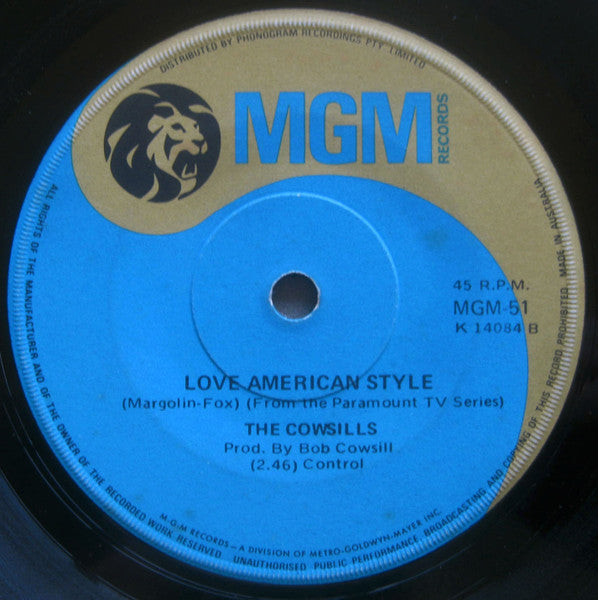 The Cowsills : Silver Threads And Golden Needles / Love American Style (7", Single)