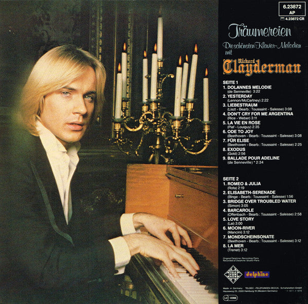 Richard Clayderman : Träumereien • Die Schönsten Klavier-Melodien Mit Richard Clayderman (LP, Album, Gat)