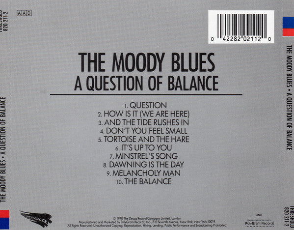 The Moody Blues : A Question Of Balance (CD, Album, RE)