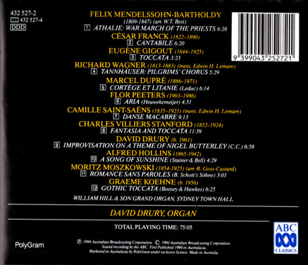 David Drury (3) : Music For A Grand Organ (CD)