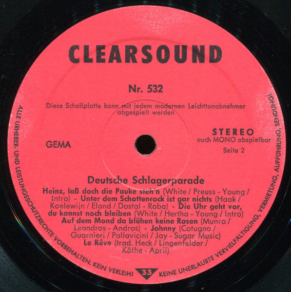 Unknown Artist : Deutsche Schlagerparade Vocal (LP, Comp)
