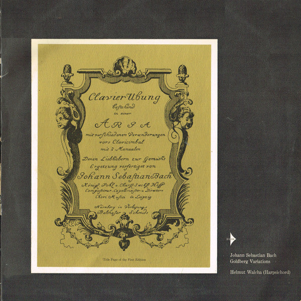 J. S. Bach*, Helmut Walcha : Goldberg Variations (2xLP, Album, Mono, Club, Gat)