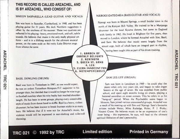 Arzachel : Arzachel (CD, Album, Ltd, RE)