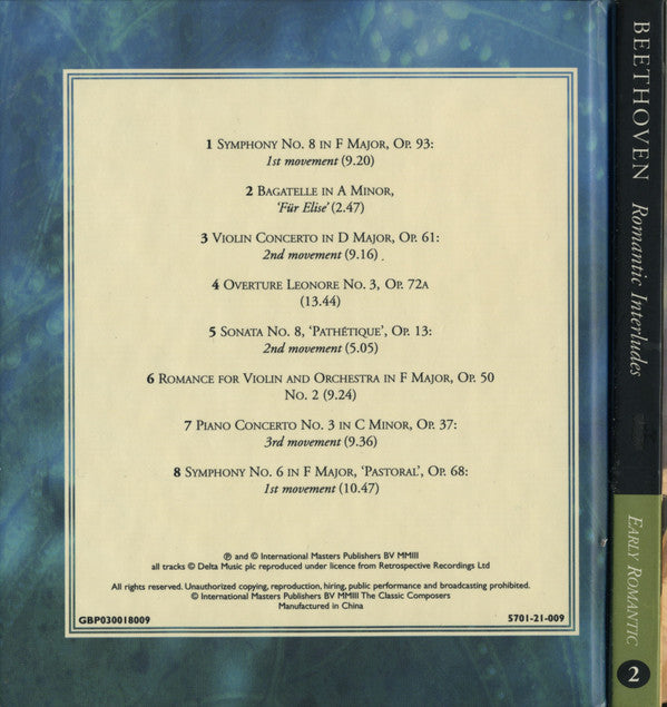 Ludwig van Beethoven : Romantic Interludes (CD, Comp)