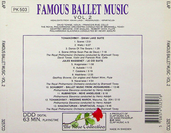 Various : Famous Ballet Music Vol. 2 (CD)