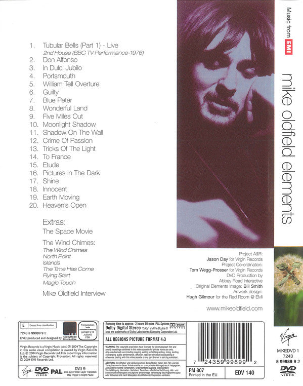 Mike Oldfield : Elements (The Best Of Mike Oldfield) (DVD-V, PAL)