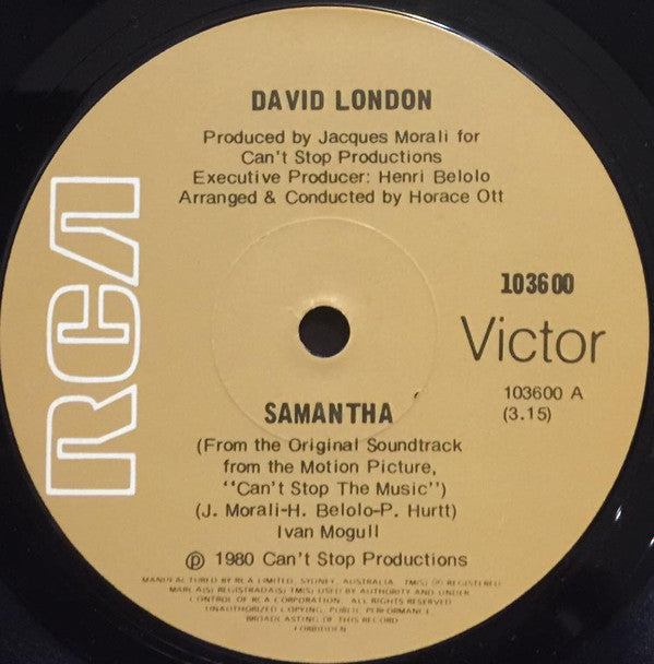 David London : Samantha (7", Single)
