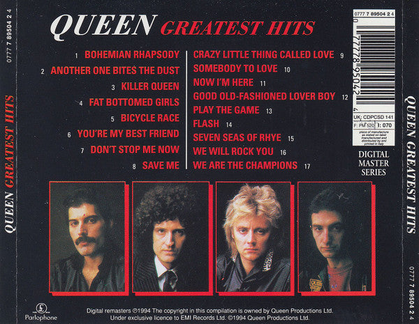 Queen : Greatest Hits (CD, Comp, RE, RM)