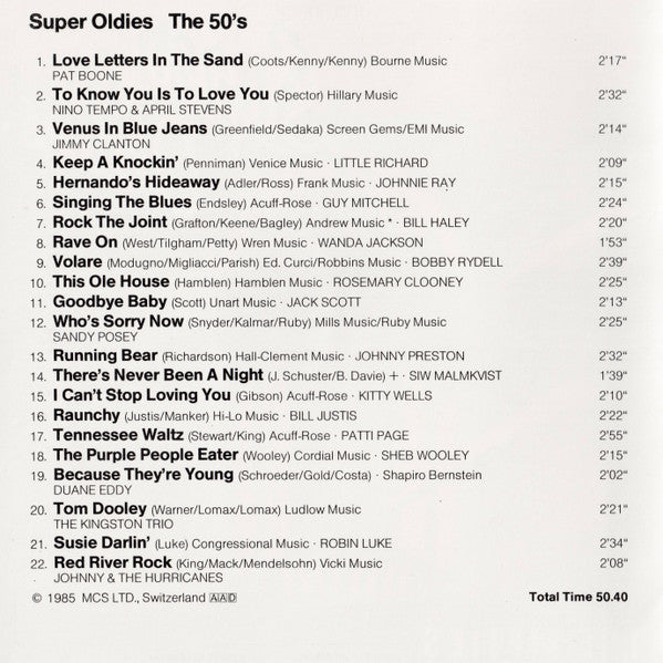 Various : Super Oldies (The Fifties) (CD, Comp, RE)
