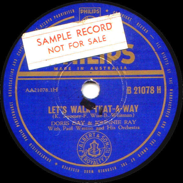 Doris Day - Johnnie Ray : Let's Walk That-A-Way / Candy Lips (Shellac, 10")