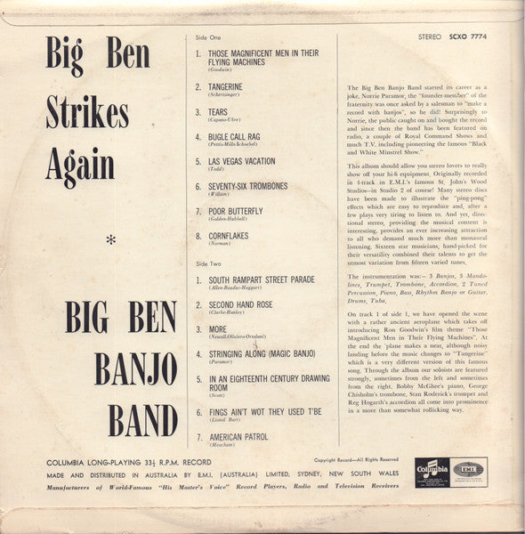 Big Ben Banjo Band* : Big Ben Strikes Again (LP)