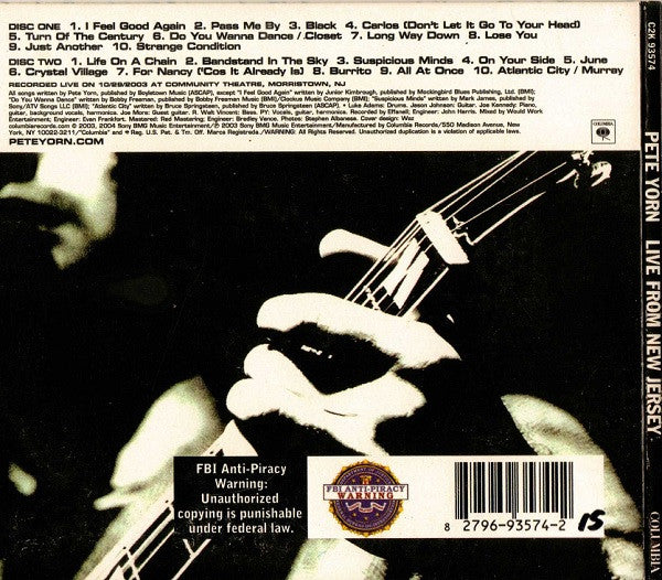 Pete Yorn : Live From New Jersey (2xCD, Album, RE)