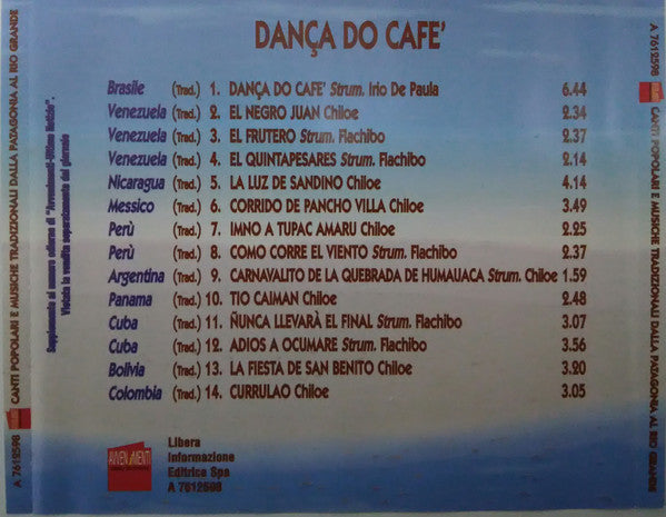 Various : Dança Do Café - Canti Popolari E Tradizionali Dalla Patagonia Al Rio Grande (CD, Comp)