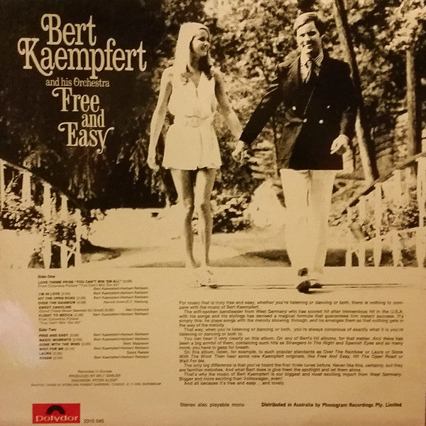 Bert Kaempfert & His Orchestra : Free And Easy (LP, Album)