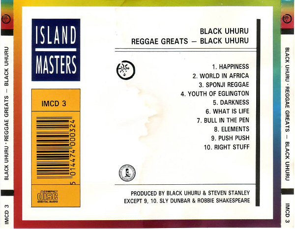 Black Uhuru : Reggae Greats (CD, Comp, RE)