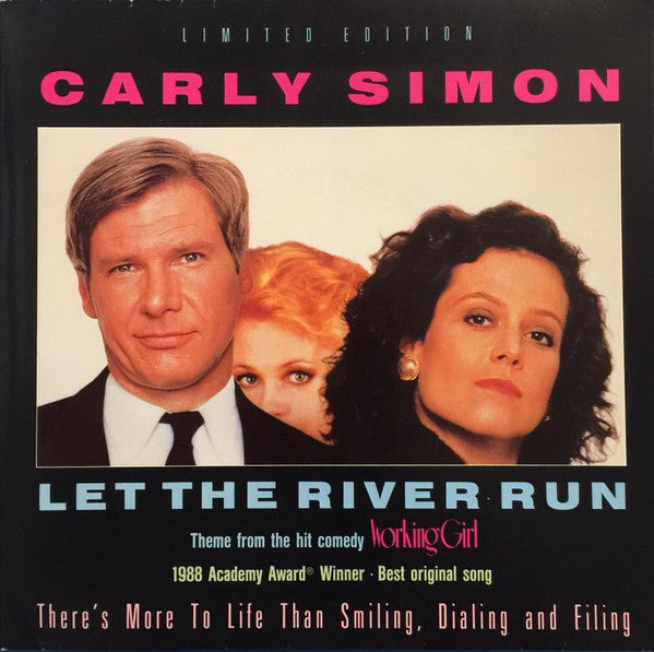 Carly Simon : Let The River Run (7", Single, Promo, Gat)